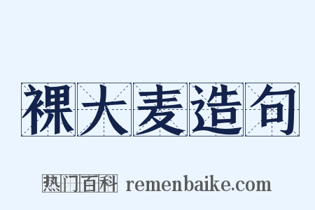 裸大麦造句是什么意思的图片